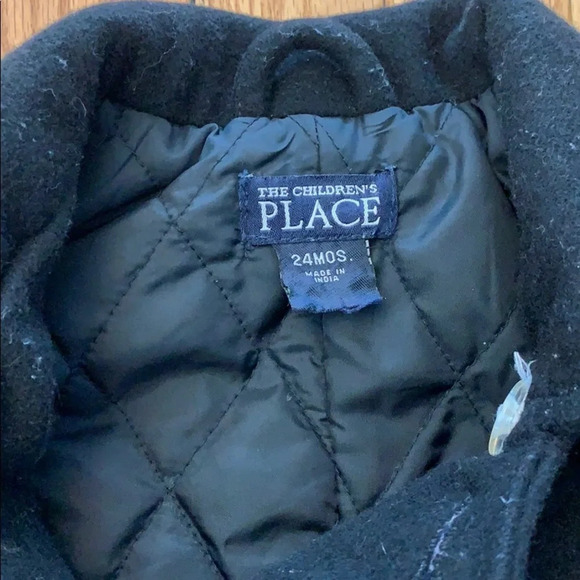 Girl’s The Children’s Place black pea coat, 24 months - Picture 2 of 2